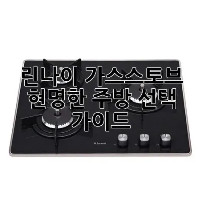 린나이 가스스토브: 현명한 주방 선택 가이드