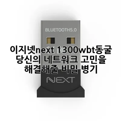 이지넷next 1300wbt동굴, 당신의 네트워크 고민을 해결해줄 비밀 병기!