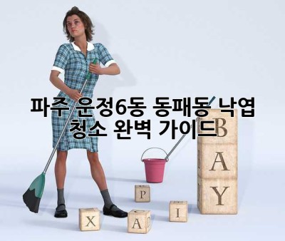 파주 운정6동, 동패동 낙엽 청소 완벽 가이드!