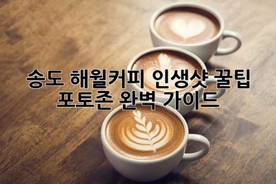 송도 해월커피 인생샷 꿀팁: 포토존 완벽 가이드