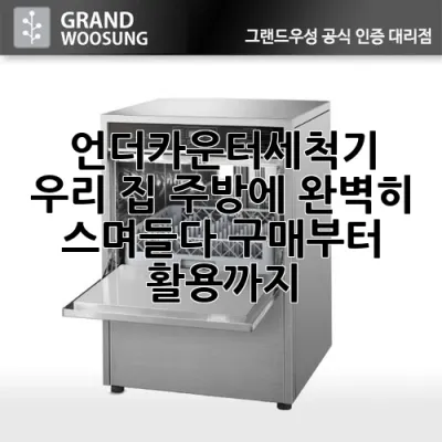 언더카운터세척기, 우리 집 주방에 완벽히 스며들다! 구매부터 활용까지